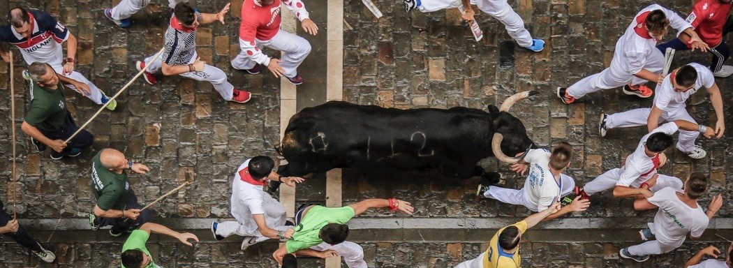 Pamplona's running of the bulls